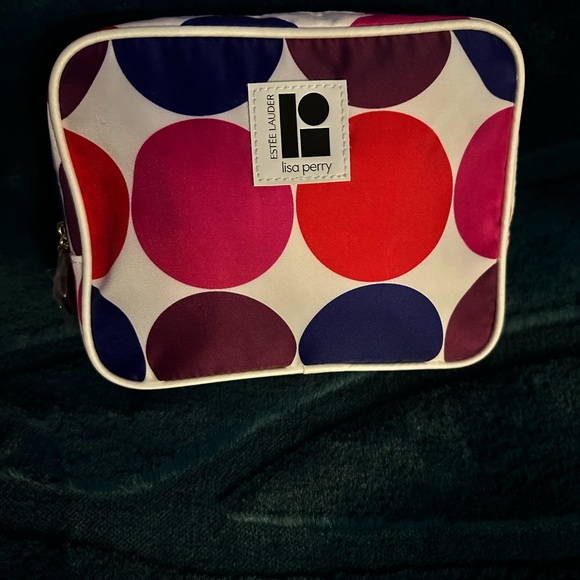Estee Lauder Bold Polka Dot Cosmetic Pouch - Picture 1 of 1